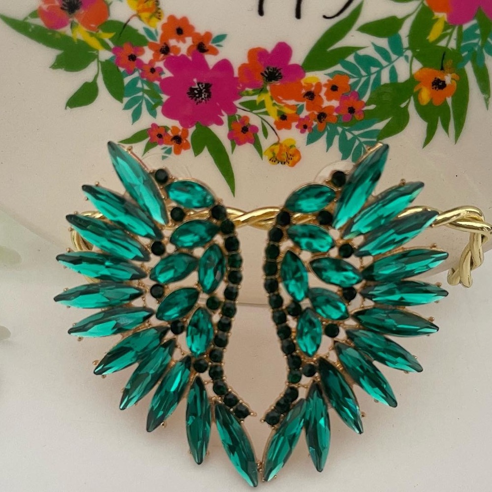 Turquoise Angel Wing Earrings